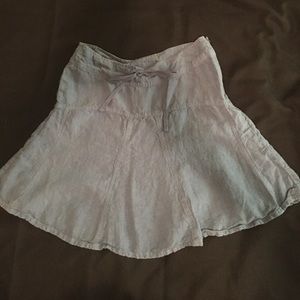 Athleta Linen Skirt with Denim Look